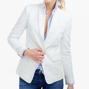 J. Crew Regent Blazer in White Linen Size 4